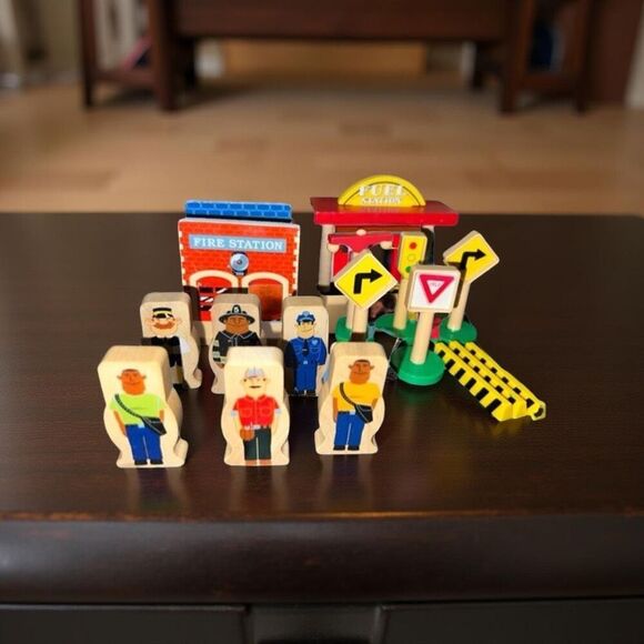 KidKraft Other - Lot Of KidKraft Wooden Train Track Set 59 Pieces